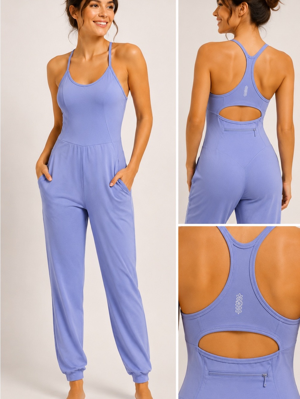FP Movement by Free People Lavender Racerback Jumpsuit